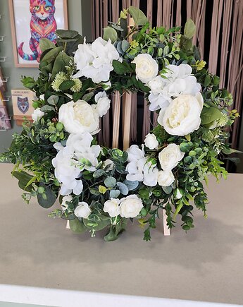 Wianek wiosenny na drzwi dekoracja drzwi do domu, miaukramy