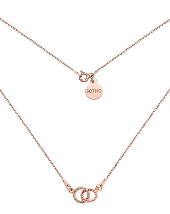 Naszyjnik z dwoma kółeczkami z różowego złota, SOTHO