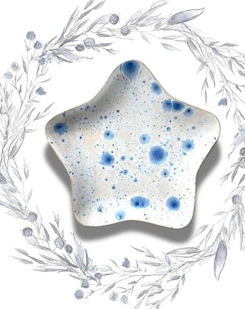 Talerz ceramiczny Nakrapiana gwiazdka, annaflora