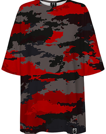 DR.CROW T-shirt Damski Oversize Moro Black Red, DrCrow