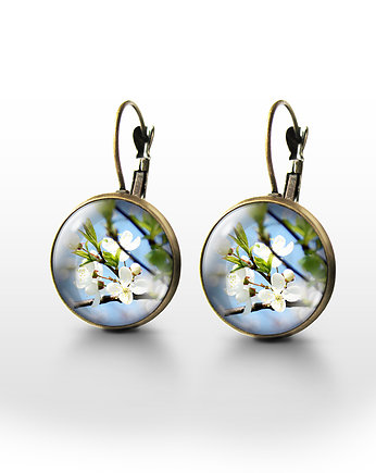 Kolczyki - Błękitne niebo - brąz, yenoo