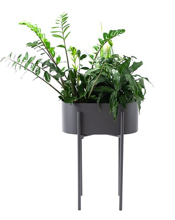 Kwietnik Metalowy PIATO 70cm Szary, JAKPOLDESIGN