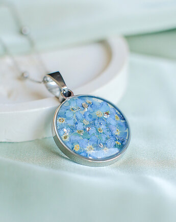 Wisiorek z niezapominajkami, nature gift