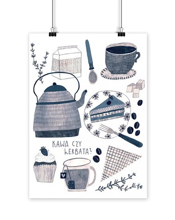 Plakat Kawa czy Herbata, LOVE POLAND DESIGN
