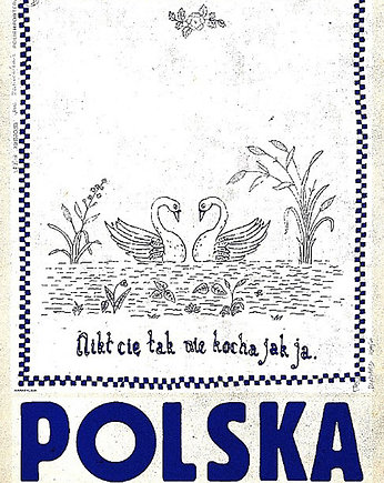 Poster Polska makatka (R. Kaja) 98x68 cm w ramie, PAKOWANIE PREZENTÓW - prezenty diy
