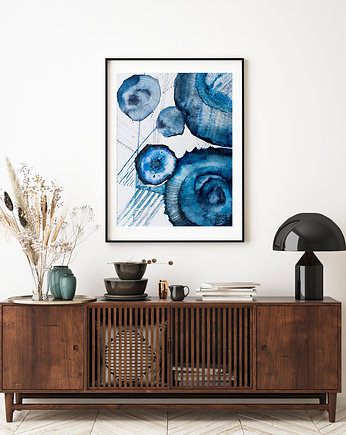 Plakat Abstrakcyjne kwiaty w granacie, My Moment