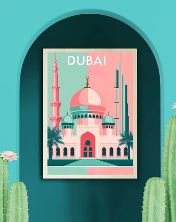 PLAKAT dekoracyjny pastelowy, Dubaj poster, black dot studio