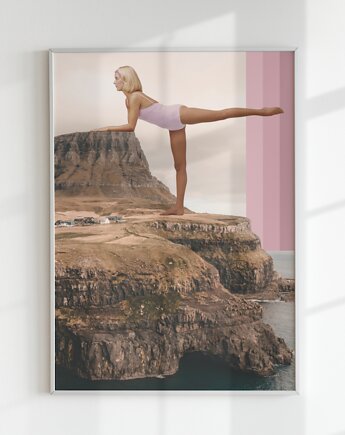 Plakat FITNESS (kolaż), Agnieszka Osiecka RYSUJĘ BO SIĘ NUDZĘ