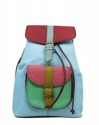 Plecak damski kolorowy skórzany regulowane szelki pojemny OLIVKA, Olivka Warsaw