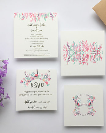 Zaproszenie ślubne PURPLE, FarrowDesign