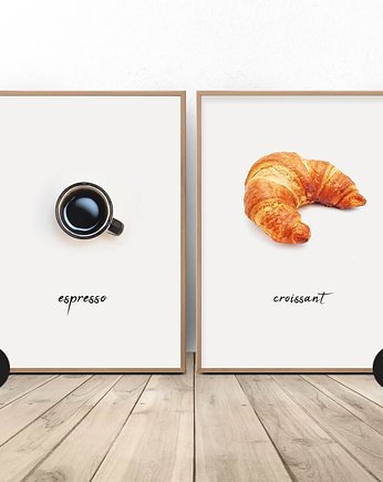 Zestaw dwóch plakatów "Francuskie śniadanie" A3 (297mm x 420mm), scandiposter