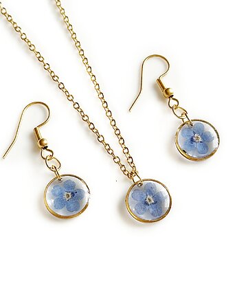 Komplet biżuterii z niezapominajkami, Colie