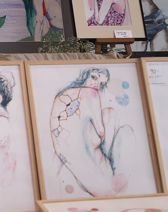 Kintsugi, wydruk 40x50cm, JUST ILUST Justyna Małczak