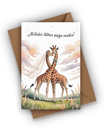 Kartka ślubna- Miłości, która sięga nieba!, Czarna Owca Karteczki