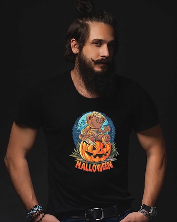 Koszulka organiczna  Teddy Bear on the pumpkin, ART ORGANIC