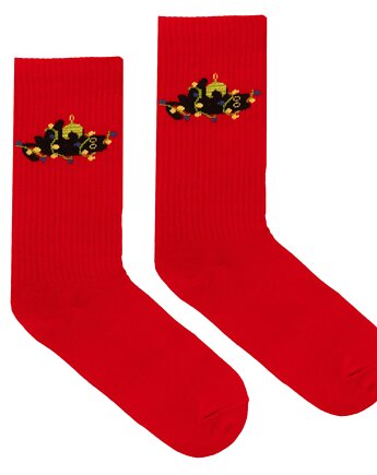 Skarpetki sportowe z bawełny organicznej świąteczne kotki koty, KABAK