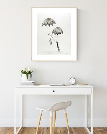Grafika 40X50 cm wykonana ręcznie, MiniMalArt