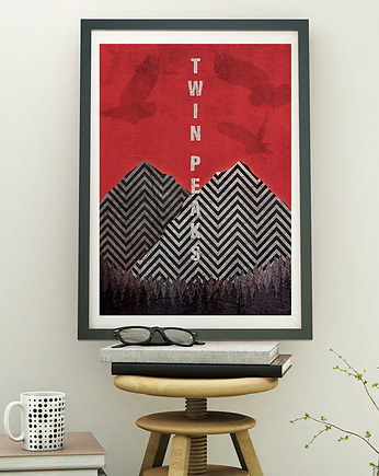 Twin Peaks - plakat 50x70 cm fine art, minimalmill
