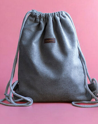 Szary workoplecak basic, raspberi