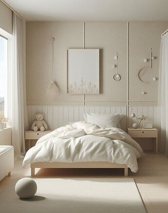 Pościel dla dzieci BASIC Ivory - 100% Czesana Bawełna, Perkal, Amore Kids