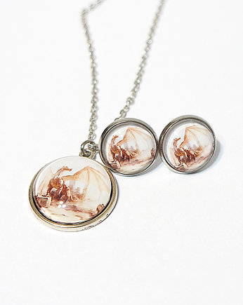 Naszyjnik i kolczyki  - Smok, yenoo