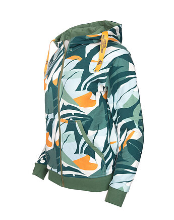 Bluza rozpinana "Iguasu" z oliwką - unisex, Funaticos