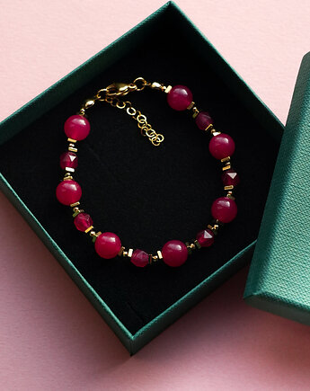 Bordowa bransoletka z jadeitu, AT NOON