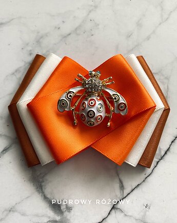 Brosza z cudnym Owadem w stylu A R T, Pudrowy Różowy