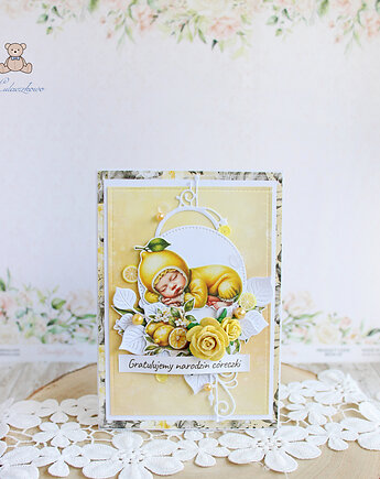 Kartka narodziny chrzest "BabyFruit1"GOTOWA, Lulaczkowo