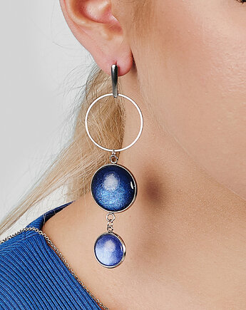 Długie kolczyki w perłowych odcieniach błękitu Feza, Artseko