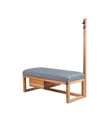 Ławka Szafka Pufa Tapicerowana Siedzisko Gładkie EVO 33 Wieszak LGS-13, EMRA WOOD DESIGN