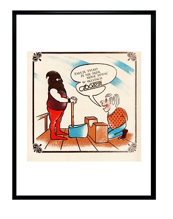 Plakat Oprawiona reklama sklepów SPOŁEM, 1974 r, RiskyWalls