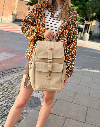 Plecak woskowany fly beż, sacky bag