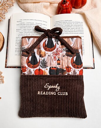 Jesienne etui na książkę, book sleeve ze sztruksu, Gucia Design
