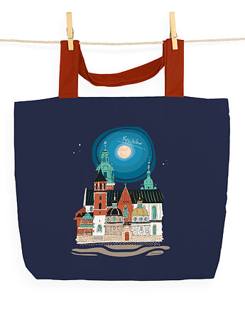 Torba płócienna Kraków Wawel Noc, Gliniana Kura