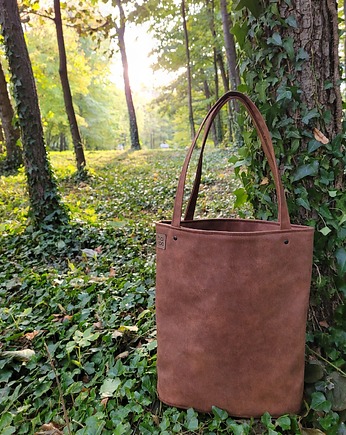 Shopper XL torba ruda na zamek, OSOBY - Prezent dla Dziewczyny