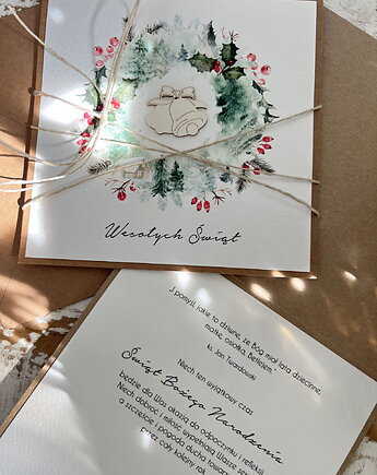 Wyjątkowa ręcznie robiona kartka świąteczna na Boże Narodzenie, sorte