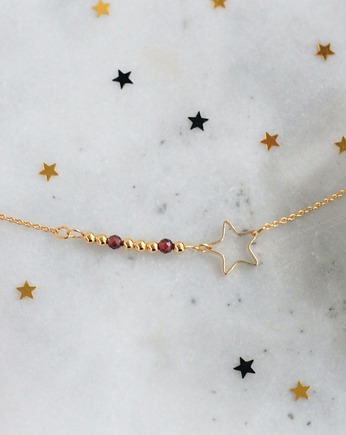 Dowolne Słowo - Alfabet Morse'a - Naszyjnik z Gwiazdką, Le Boho Bleu