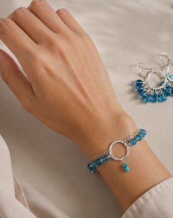 BLUE SUMMER -  Komplet  bransoletka i kolczyki kryształ górski, Anemon Atelier