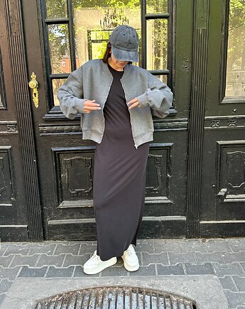 Bluza Bomber grafit na zamek, Patchouli