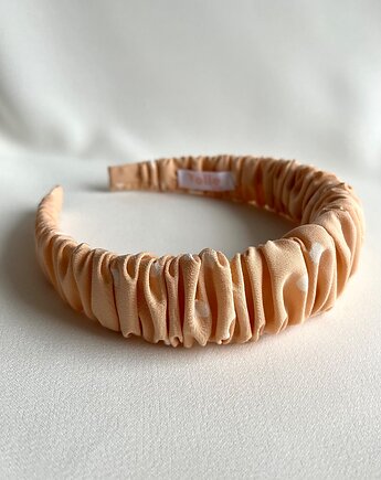 Jedwabna marszczona opaska Peach, Volie Line