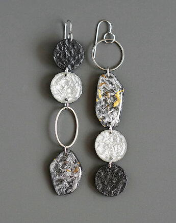 Ozdobne asymetryczne kolczyki, STUDIO blureco