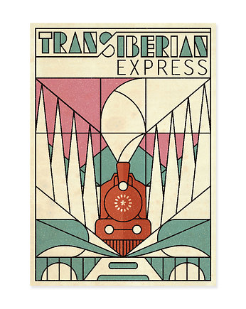 Plakat kolej, pociąg, Trans siberian express, Galeria EMU