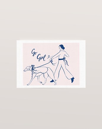 Plakat Kartka kobieca - Go Girl, Mint In Paper