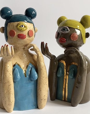 Figurka ceramiczna, dekoracja do domu, na kadzidełka, na pierścionki, Matylda ceramika