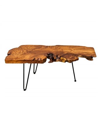 Stolik kawowy Wild drewno akacja 100cm nieregularny, z pnia, OSOBY - Prezent dla teścia