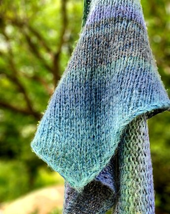 Puchacz z szałwią / chustka, agat handmade