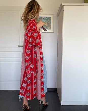 Długie lekkie kimono boho Wild Love, Pintera
