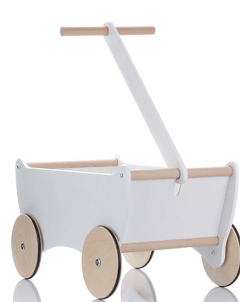 DISAR Drewniany wózek do ciągnięcia z dyszlem, OSOBY - Prezent dla dziecka