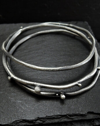 Trzy - zestaw srebrnych bransolet, Zofia Gladysz